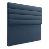 Cabeceira California Para Cama Box Casal 140 Cm Suede Preto - D&#39;rossi Cor Azul