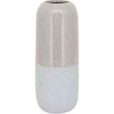 Vaso Decorativo Enfeite Casa Cerâmica 32x13x13cm Marfim