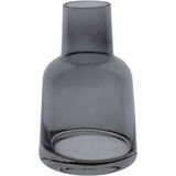 Vaso Decorativo Enfeite Casa Home&amp;co Vidro 14x9x9cm Cinza
