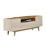Rack Para Sala De Estar Tv 75 Pol 3 Portas 180cm Milano L05 Tauari Off White