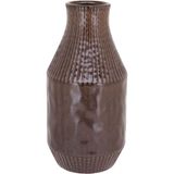 Vaso Decorativo Enfeite Casa Cerâmica 29x14x14cm Marrom