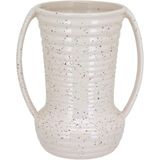 Vaso Decorativo Enfeite Casa Cerâmica 23x20x20cm Marfim