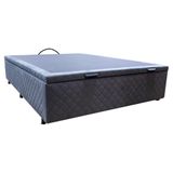 Base Cama Box Baú Viúva Suede Cinza