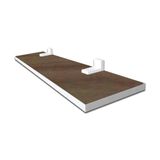 Prateleira Linha-furta Cor Em Mdf Com Borda De Pvc Branco 35x20cm