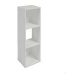 Estante De Livros 3 Nichos Em Mdf Branco
