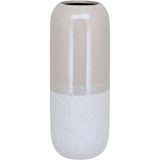 Vaso Decorativo Enfeite Casa Cerâmica 40x15x15cm Marfim