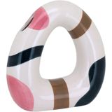 Vaso Decorativo Enfeite Casa Cerâmica 19x18x18cm Color