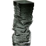 Vaso Decorativo Enfeite Casa Pedra Home&amp;co Vidro 24x10x10cm Fume