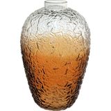 Vaso Decorativo Enfeite Casa Garrafa Home&amp;co Vidro 39x25x25cm Marrom