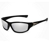 Óculos De Sol Masculino Polarizado Clássico Esportivo Proteção Uv400 Cinza