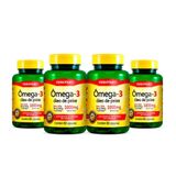 Kit 04 Omega 3 Oleo De Peixe 60 Capsulas 1000mg Maxinutri