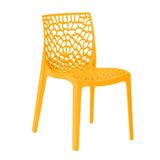 Cadeira De Jantar Gruvyer Design Em Polipropileno - Amarelo