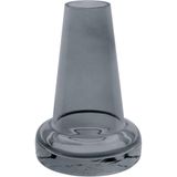 Vaso Decorativo Enfeite Casa Home&amp;co Vidro 14x9x9cm Cinza