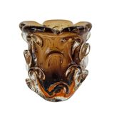 Vaso de Murano São Marcos - Vaso Marrom Para Flores 17cm