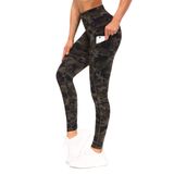 Calças De Ioga The Gym People De Cintura Alta Grossa Com Bolsos Femininos