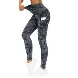 Calças De Ioga The Gym People De Cintura Alta Grossa Com Bolsos Femininos