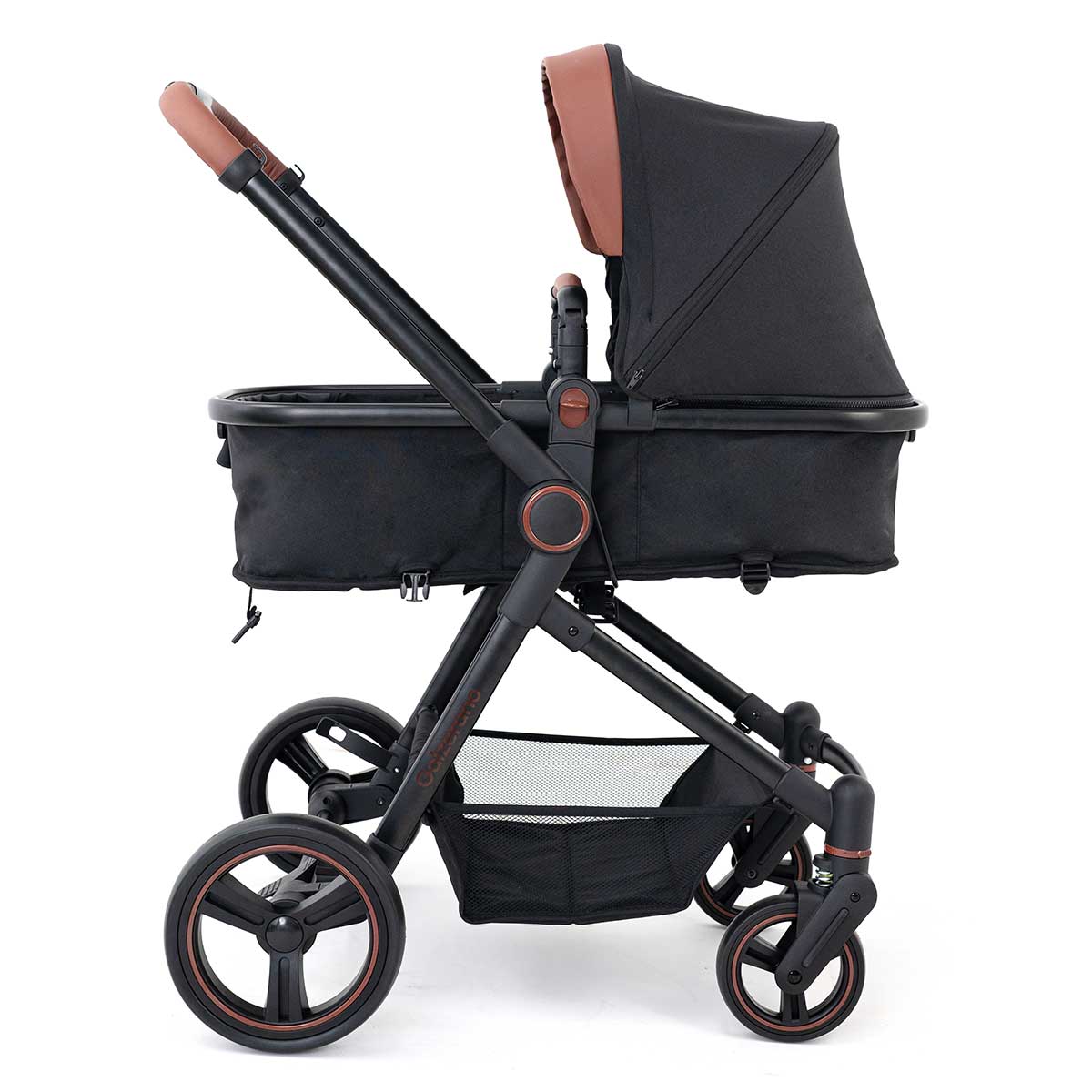 Carrinho de Bebê Galzerano IVY Carro/Berço Multiposições Preto