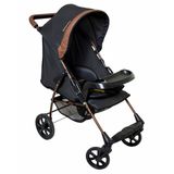 Carrinho de Bebê Romano 0 A 15kg Galzerano Preto/Cobre