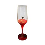 Taça Pomba Gira Rosa Negra Champagne Vidro 186ml