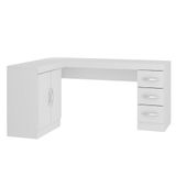 Mesa Escritório Em L Armário E Gaveteiro Branco Menu Móveis Branco
