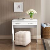 Mesa Escrivaninha Slim 1 Gaveta 90x77cm Branco Menu Móveis Branco