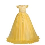 Vestido Ibtom Castle Princess Girl Wedding Amarelo 5-6 Anos