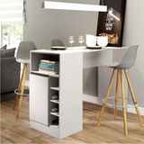 Bancada Ilha De Cozinha 136x92cm Nicho Adega Mdp Menu Móveis Branco