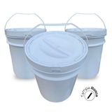 Balde 20l Com Tampa De Rosca Para Uso Doméstico - Kit 11 Pçs