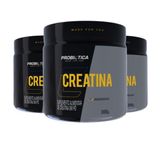 Kit 3 Creatina Monohidratada 100% Pura (300g) Probiótica