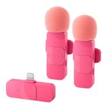 Microfone Sem Fio Boya By-v2 Lightning Iphone Lapela Rosa