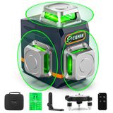 Nível De Laser Cigman, Linha Cruzada Verde 3d Com Nivelamento Automático De 3x360°