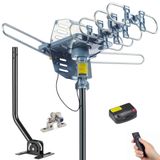 Antena De Tv Externa Pbd Digital 150 Milhas Com Rotação De 360° 2 Tvs