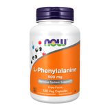 L-fenilalanina 500mg Now Foods 120 Cápsulas Importado