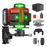 Nível De Laser Weiddw 360, Autonivelante, 16 Linhas, 4 × 360°, Verde