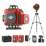 Nível De Laser Weiddw 16 Linhas, Autonivelamento 4x360° Com Tripé