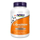 L-ornitina 500mg Now Foods 120 Cápsulas Importado