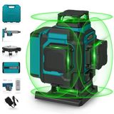 Nível De Laser Takamine 16 Linhas Verdes 4x360° 4d Com Controle Remoto