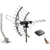 Antena De Tv Pibidi Digital Hd Amplificada Com Alcance De 200 Milhas