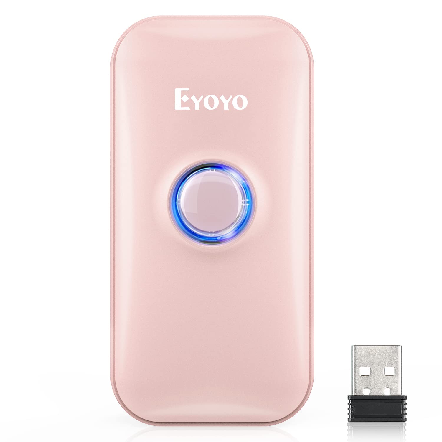 Leitor De Código De Barras Eyoyo Mini 1d Bluetooth 3 Em 1 Rosa