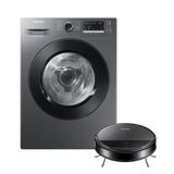 Kit Lava E Seca Wd11m Inverter Inox 11/7kg 220v E Aspirador Robô 2 Em 1 Com Wi-fi Vr5000 Kit