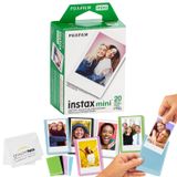 Filme + Molduras Fotográficas Com Ímã Colorido + Tecido De Microfibra Fujifilm Mini Instax