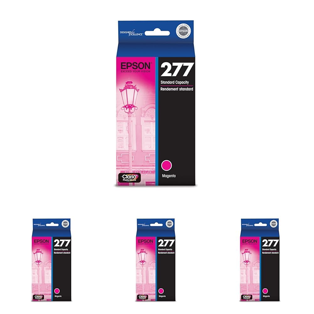 Cartucho De Tinta Epson 277 Claria Photo Hd Magenta (t277320) X4