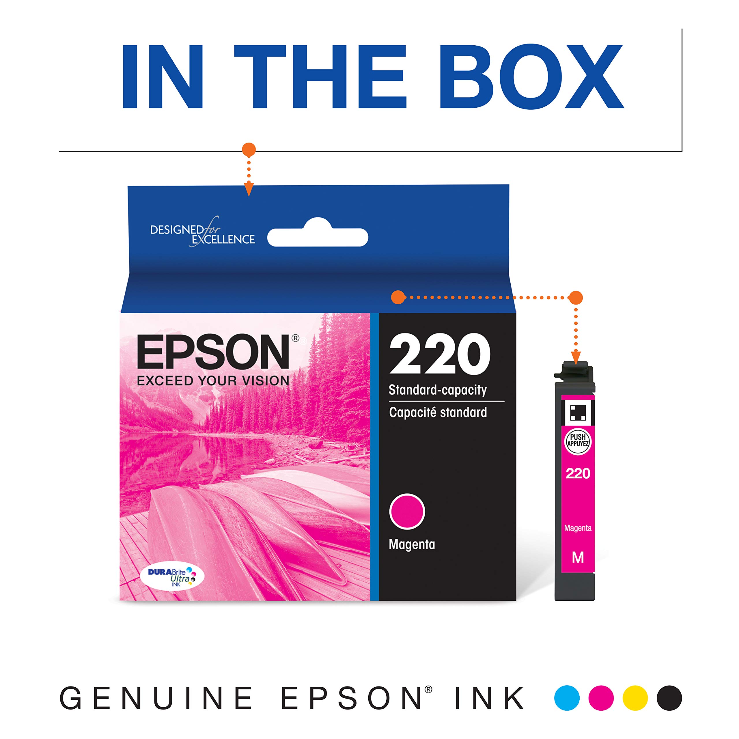 Cartucho De Tinta Epson T220 Durabrite Ultra Cyan T220320-s (x2)