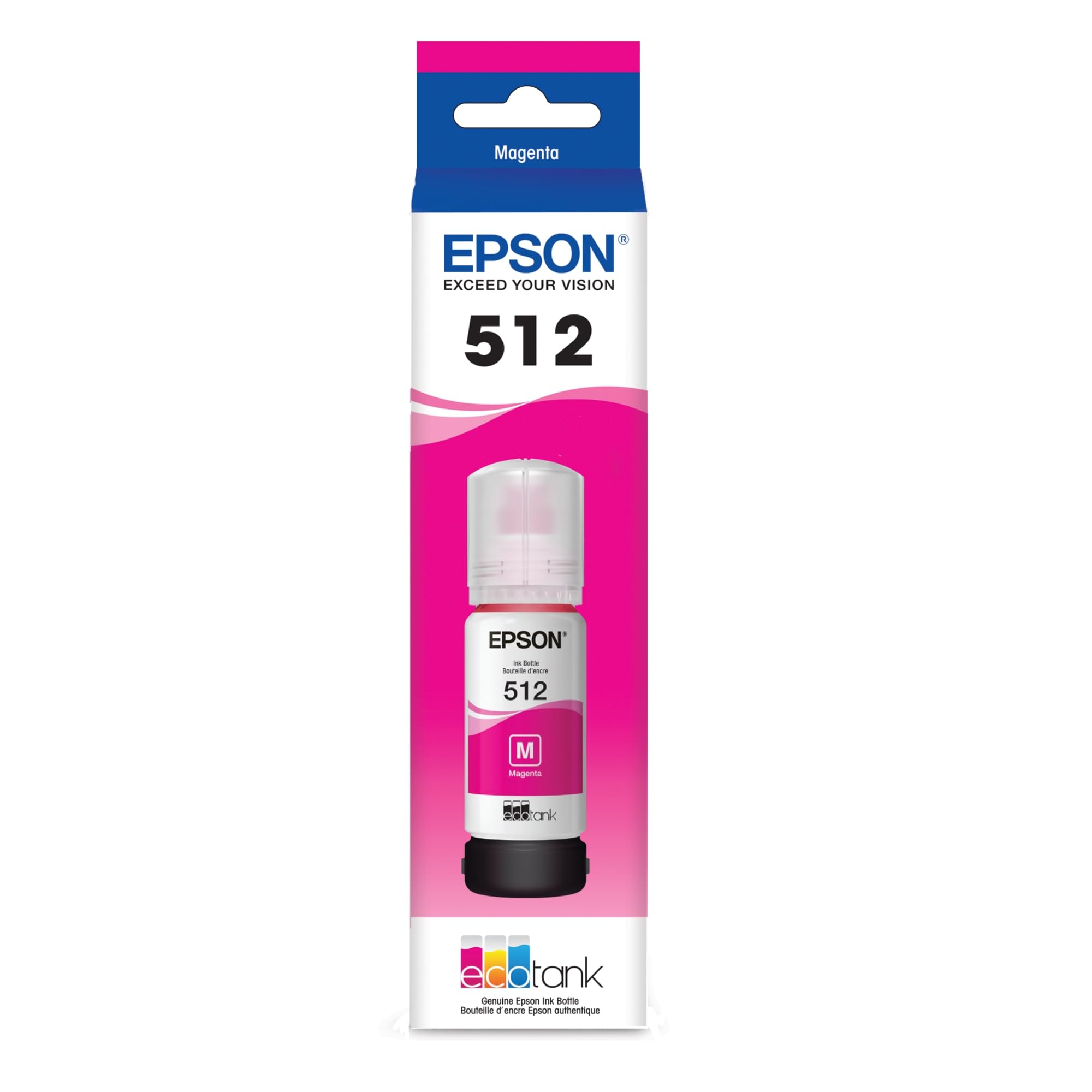 Garrafa De Tinta Epson 512 Ecotank Magenta De Capacidade Ultra-alta