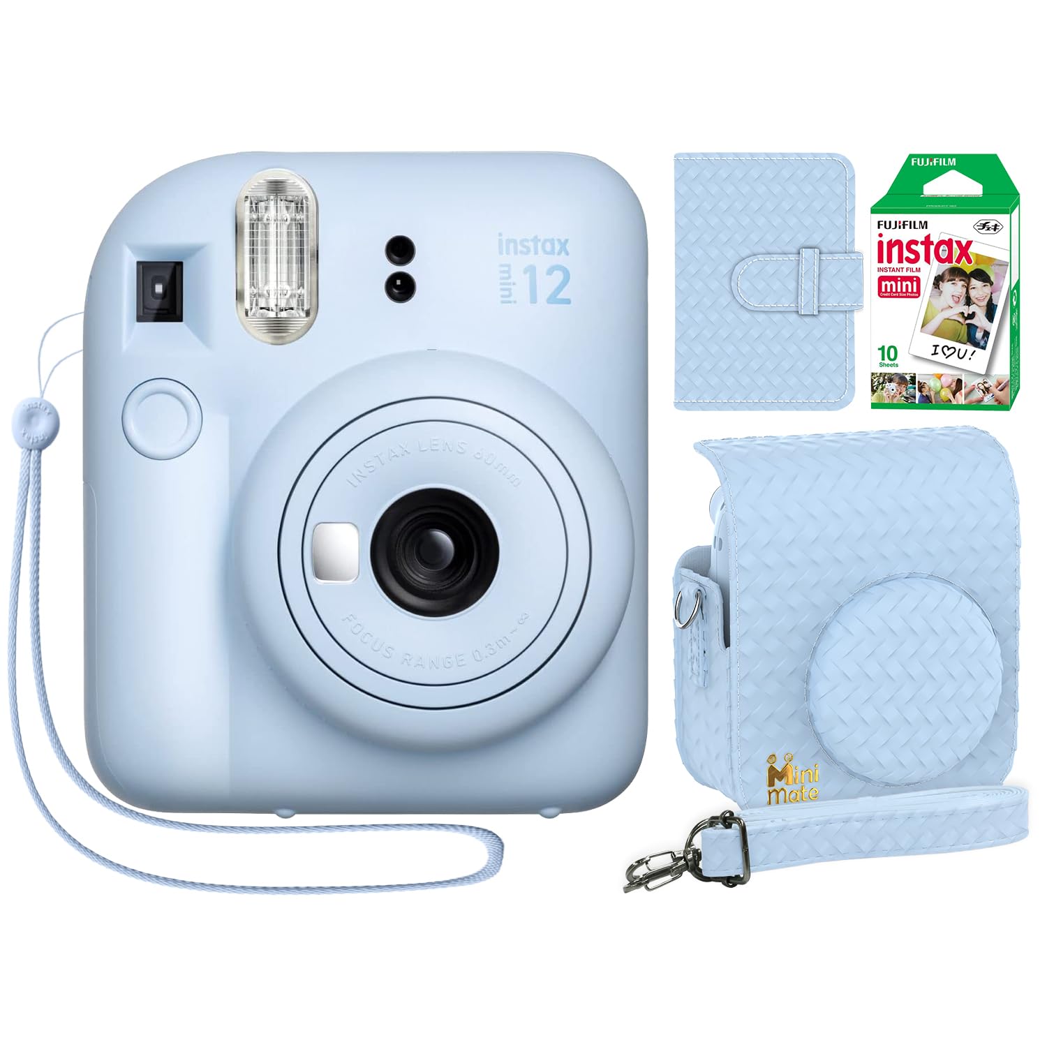 Câmera Instantânea Fujifilm Instax Mini 12 Azul Pastel Com Estojo