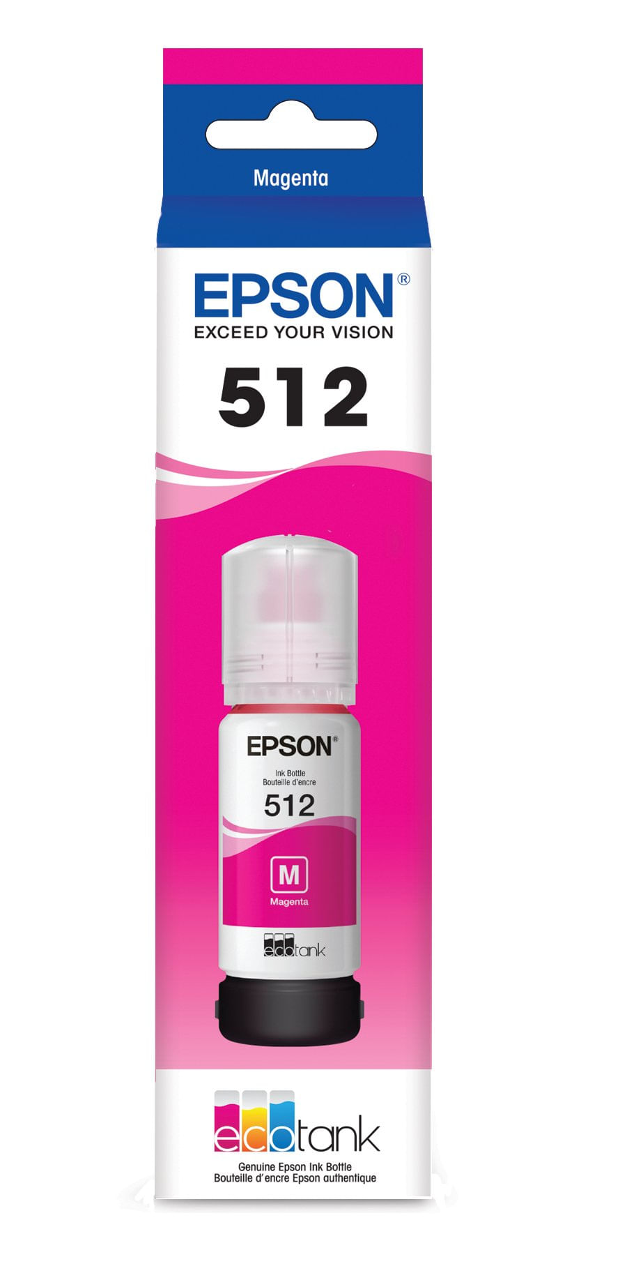 Garrafa De Tinta Epson T512 Ecotank Magenta De Capacidade Ultra-alta