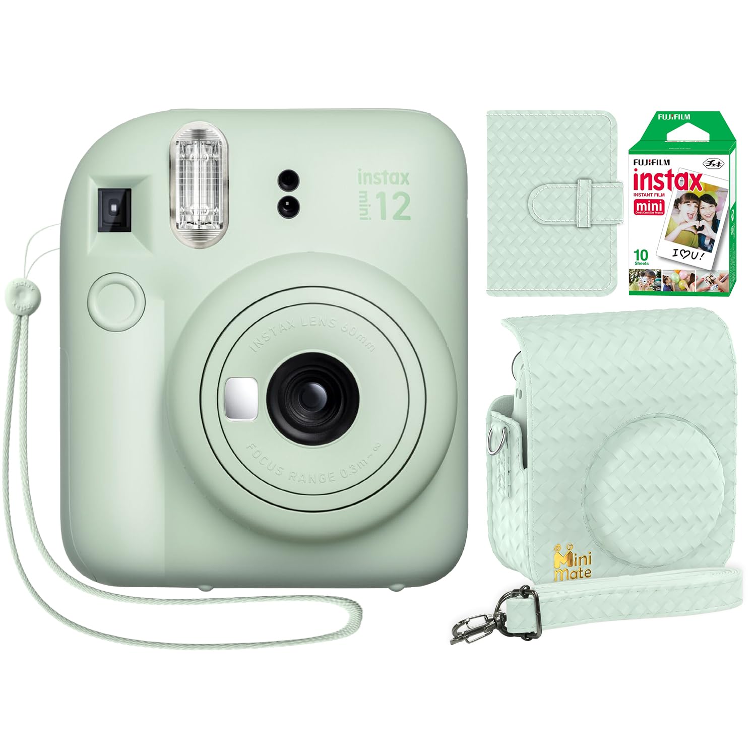 Câmera Instantânea Fujifilm Instax Mini 12 Verde Menta Com Pacote