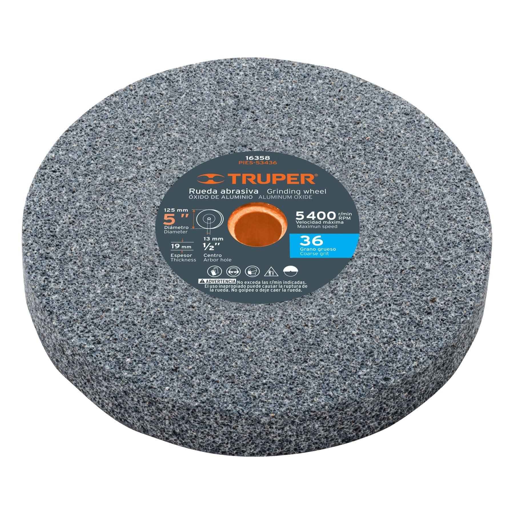 Rebolos De Bancada Truper Pies-53436 Óxido De Alumínio 5 Polegadas