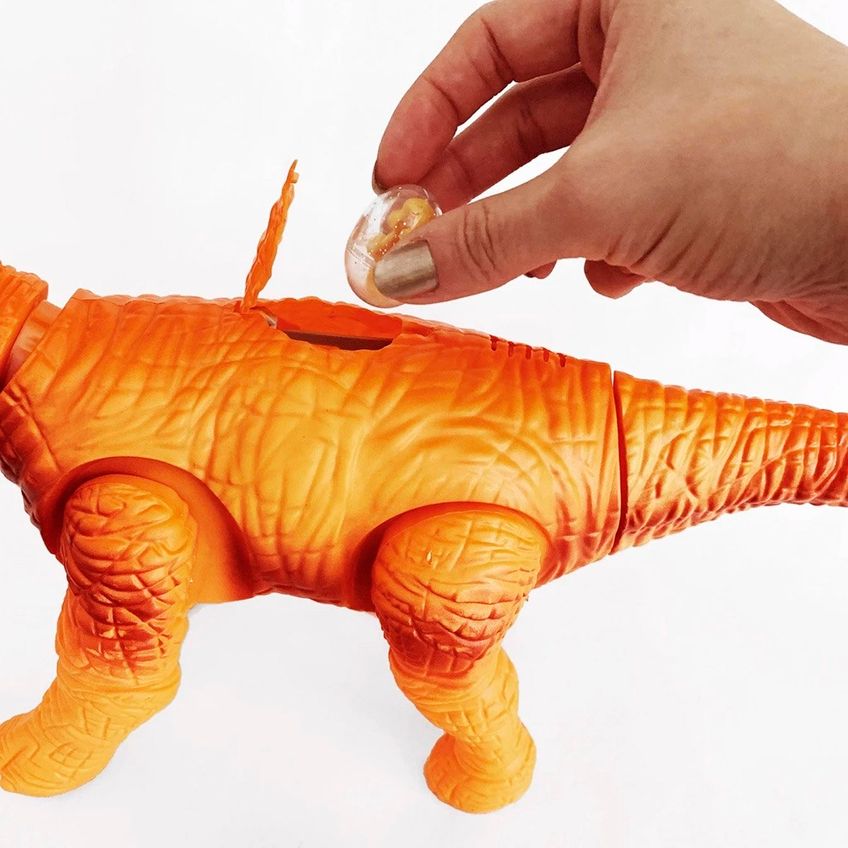 Brinquedo Dinossauro Braquiossauro Com Luzes Som E Movimento - imagem 5