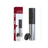 Abridor De Vinhos Eletrico Automatico Saca Rolhas Em Inox Portatil Premium Funciona A Pilha Ideal Para Adega E Uso Domes